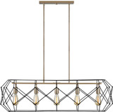 Visual Comfort Studio 6634105-848 Zarra Contemporary Satin Brass Island Light Fixture