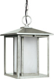 Generation Lighting 69029EN3-57 Hunnington Contemporary Weathered Pewter LED Exterior 9" Mini Pendant Lighting Fixture