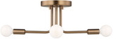 Generation Lighting Lighting 7000204-848 Van Contemporary Satin Brass Flush Mount Lighting Fixture