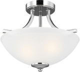 Generation Lighting Lighting 7716502-05 Geary Chrome 14" Flush Lighting
