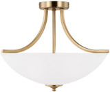 Generation Lighting Lighting 7716503-848 Geary Satin Brass 19" Flush Mount Light Fixture