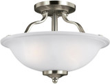 Generation Lighting 7739002-962 Emmons Contemporary Brushed Nickel Flush Mount Light Fixture