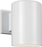 Visual Comfort Studio 8313801-15 Outdoor Cylinders Contemporary White Exterior 5" Lighting Sconce
