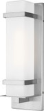 Generation Lighting 8520701EN3-04 Alban Contemporary Satin Aluminum LED Outdoor Small Wall Light Sconce