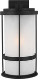 Generation Lighting 8790901EN3-12 Wilburn Contemporary Black LED Exterior 10" Wall Mounted Lamp
