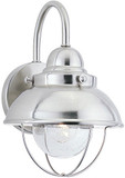 Generation Lighting 8870EN3-98 Sebring Modern Brushed Stainless Exterior 8" Wall Sconce