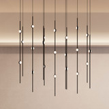 Sonneman 2012.38C Constellation Contemporary Satin Brass LED 12" Multi Hanging Pendant Lighting
