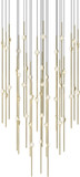 Sonneman 2014.38C Constellation Contemporary Satin Brass LED 25" Multi Hanging Pendant Light