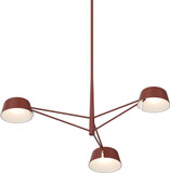 Sonneman 2033.73 Ray Contemporary Oxide Red LED Chandelier Lighting