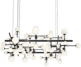 Sonneman 2068.25 Nebula Modern Satin Black LED 80" Chandelier Lighting