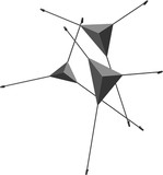 Sonneman 2181.25-S1-M1-L1 Abstract Modern Satin Black LED Wall Sconce Lighting