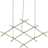 Sonneman 21Q38-RC3312 Constellation Aquarius Minor Contemporary Satin Brass LED Pendant Light