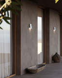 Sonneman 2361.74.WL Angled Plane Modern Textured Gray LED Interior/Exterior Light Sconce
