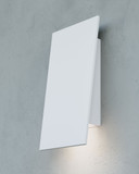Sonneman 2361.98.WL Angled Plane Contemporary Textured White LED Indoor/Outdoor Lighting Sconce