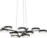 Sonneman 2656.25W Light Guide Ring Modern Satin Black Multi Hanging Pendant Lighting