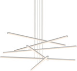 Sonneman 2766.16 Stix Contemporary Bright Satin Aluminum LED Multi Ceiling Light Pendant