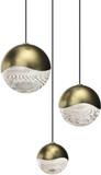 Sonneman 2914.14-AST Grapes Modern Brass LED Assorted Multi Drop Ceiling Light Fixture