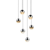 Sonneman 2915.01.SML Grapes Modern Polished Chrome LED Small Multi Drop Ceiling Lighting