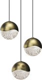 Sonneman 2914.14-MED Grapes Modern Brass LED Medium Multi Pendant Hanging Light