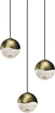 Sonneman 2914.14-SML Grapes Modern Brass LED Small Multi Ceiling Light Pendant