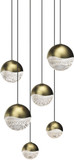Sonneman 2915.14-AST Grapes Contemporary Brass LED Assorted Multi Drop Ceiling Lighting