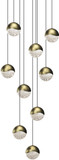 Sonneman 2916.14-MED Grapes Modern Brass LED Medium Multi Hanging Pendant Light