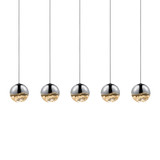 Sonneman 2921.01.MED Grapes Modern Polished Chrome LED Medium Multi Drop Ceiling Lighting