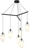 Sonneman 2976.25W Liquid Modern Satin Black Multi Drop Ceiling Lighting