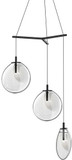 Sonneman 2995.25C-MED Cantina Modern Satin Black 42" Multi Drop Ceiling Lighting