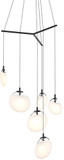 Sonneman 2996.25W Cantina Contemporary Satin Black 30" Hanging Light