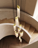 Sonneman 3095.01 V Panels Contemporary Polished Chrome LED Multi Pendant Lamp