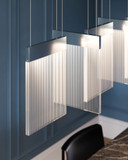 Sonneman 3096.14 V Panels Contemporary Brass Finish LED Multi Hanging Light