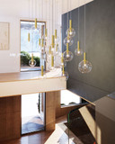 Sonneman 3768.38 Bubbles Contemporary Satin Brass Multi Pendant Light Fixture