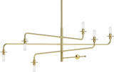 Sonneman 4546.38 Atelier Contemporary Satin Brass 40" Lighting Chandelier