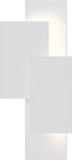 Sonneman 7110.98-WL Offset Panels Modern Textured White LED Wall Light Sconce