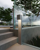 Sonneman 7343.72.WL Box Modern Low Voltage Textured Bronze LED Exterior Bollard Landscape Lighting Design