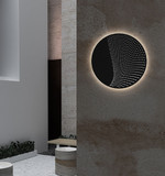 Sonneman 7452.97-WL Dotwave Modern Textured Black LED Exterior 15" Lamp Sconce