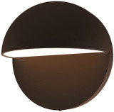 Sonneman 7470.72-WL Mezza Cupola Modern Textured Bronze LED Exterior 5" Wall Lamp