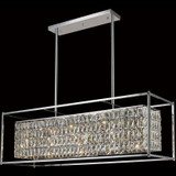 StarFire Crystal 1044CH Cages Chrome Island Light Fixture