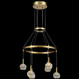 StarFire Crystal 1720AB Sole Antique Brass Mini Hanging Chandelier