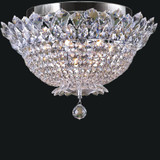StarFire Crystal 4814CH Empire Chrome Flush Mount Light Fixture