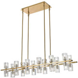 StarFire Crystal 5248AB Paris Antique Brass Island Light Fixture