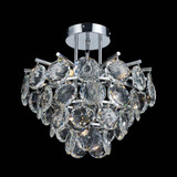 StarFire Crystal 5617CH Palermo Chrome Flush Ceiling Light Fixture