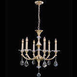 StarFire Crystal 6924SL Sovereign Antique Silver Leaf Chandelier Lamp