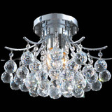StarFire Crystal 7012CH Essentials Chrome 12" Flush Mount Light Fixture