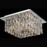 StarFire Crystal 8114CH Avant-Garde Chrome 14" Ceiling Light Fixture