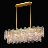 StarFire Crystal 9342AB Cairo Antique Brass Kitchen Island Light Fixture