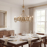 Savoy House 1-1205-8-127 Hearst Contemporary Noble Brass Chandelier Lighting