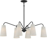 Savoy House 1-1785-6-89 Edgewood Matte Black Mini Ceiling Chandelier
