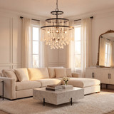 Savoy House 1-1868-15-89 Luna Matte Black Lighting Chandelier